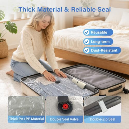 Vacuum Storage Bags with Cordless Pump 16-Piece Combo Set - Space Saver Travel Organizer