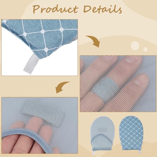 Blue Mini Handheld Ironing Board with Heat Resistant Waterproof Mitt - Portable Garment Steamer Accessory
