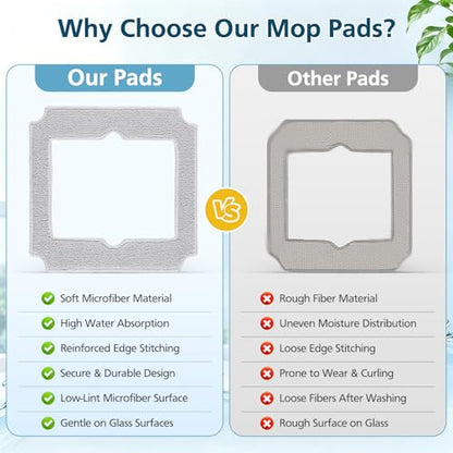 14 Pack Replacement Microfiber Mop Pads for ECOVACS WINBOT Mini Window Cleaning Robot - Variation of WINBOT Mini Mop Pads