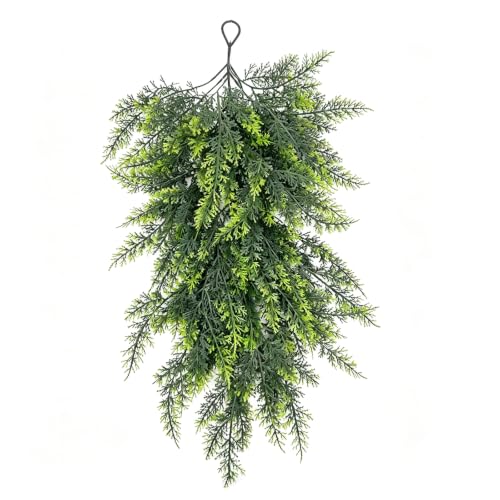30-Inch Artificial Cedar Teardrop Swag for Front Door and Holiday Decor