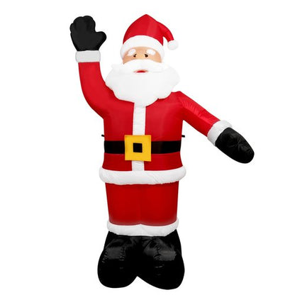 Decfine 8 Feet Christmas Inflatable Santa Claus Lighted Blow Up Christmas Yard Decoration with Built in Fan and Anchor Ropes (03-Santa)