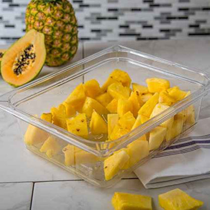 Carlisle FoodService Products Storplus Food Pan Drain Shelf for Kitchens, Restaurants, and Hotels, Polycarbonate, 1/2 Size, Clear