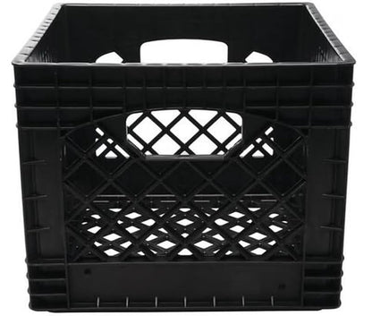 Heavy-Duty Plastic Storage Crate 16QT Stackable Indoor Outdoor Organization