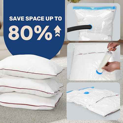 Simple Deluxe 20 Pack Space Saver Bags (4 Jumbo/4 Large/4 Medium/4 Small/4 Roll M) Vacuum Storage Bags, Vacuum Seal Bags with Hand Pump for Comforters, Blankets, Bedding, Pillows and Clothes