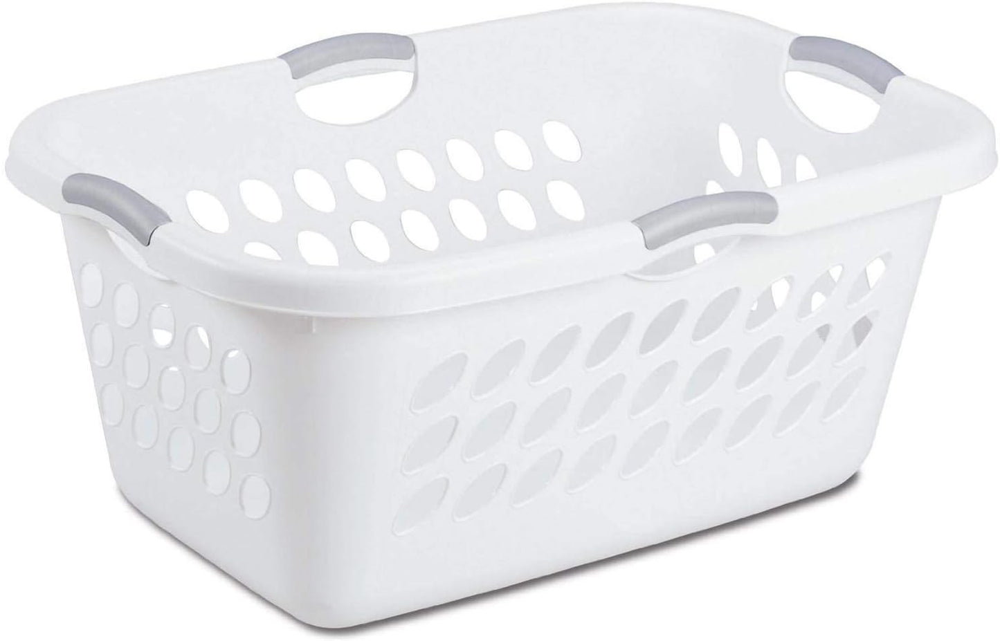 Sterilite Ultra Laundry Basket - Durable White Design with Comfortable Titanium Handles