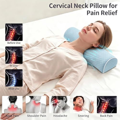 Cervical Pillow for Neck Pain Relief - Memory Foam Support for Sleeping
