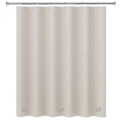 AmazerBath Thick PEVA Shower Curtain - Tan, Waterproof 72x72, Heavy Duty with 3 Weighted Stones and 12 Grommets