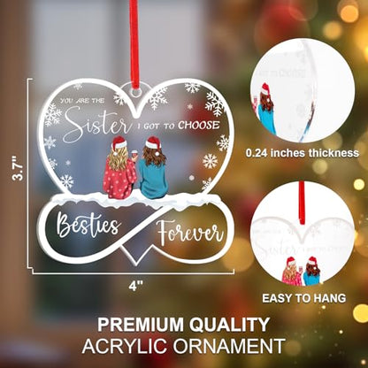 Friendship Christmas Ornament Acrylic Sister Variation of THIS Listing
