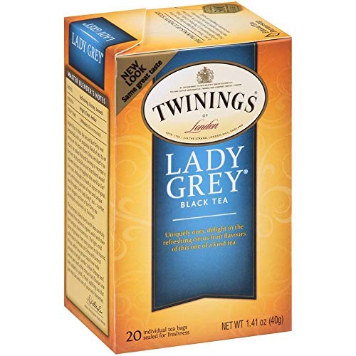 Twinings Black Tea Bundle 40 ct (Lady Grey, Decaf Lady Grey Bundle)