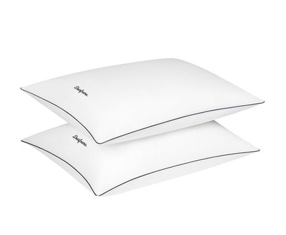 Dearfoams Bed Pillows,Set of 2 Standard/Queen Size, Luxurious 200 TC Cotton Down Alternative Bed Pillows,Supportive for Back, Side & Stomach Sleepers