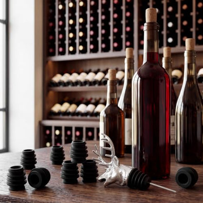 Silicone Wine Pourer Replacement Sleeves - 8 Pack, Universal Fit