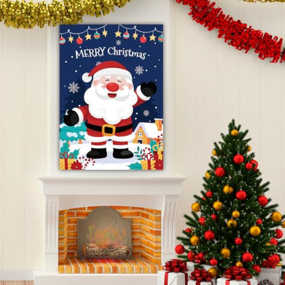 Christmas Pin the Nose on Santa Game Set with Poster and Blindfold