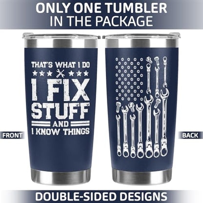 Navy Printing 20 Oz Tumbler for Men Dad Husband Gift - Handyman & Mechanic Humor