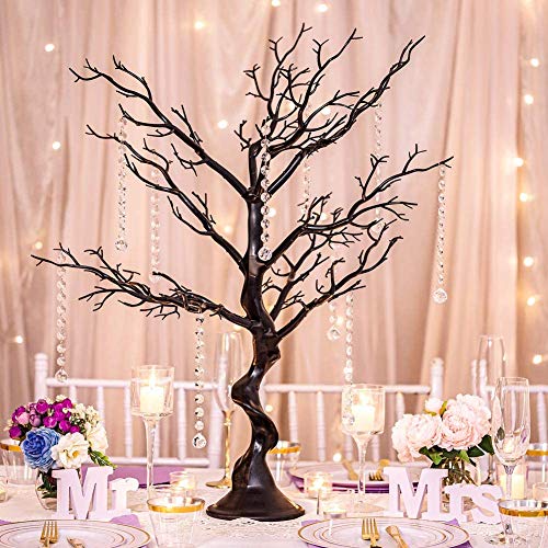 Black Artificial Tree for Table Centerpiece - 2.5ft Wedding Decor