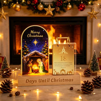 Christmas Countdown Advent Calendar with LED Lights - Variation of THIS listing