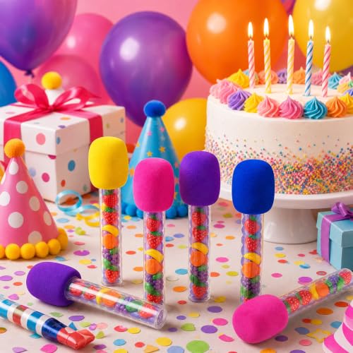 8 Pcs Microphone Candy Tubes Party Favors - Fake Microphone Props