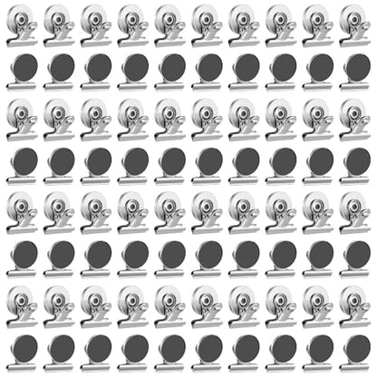 80 Heavy Duty Magnetic Clips 1.5x1.18 Inch for Office Kitchen & Home Organization