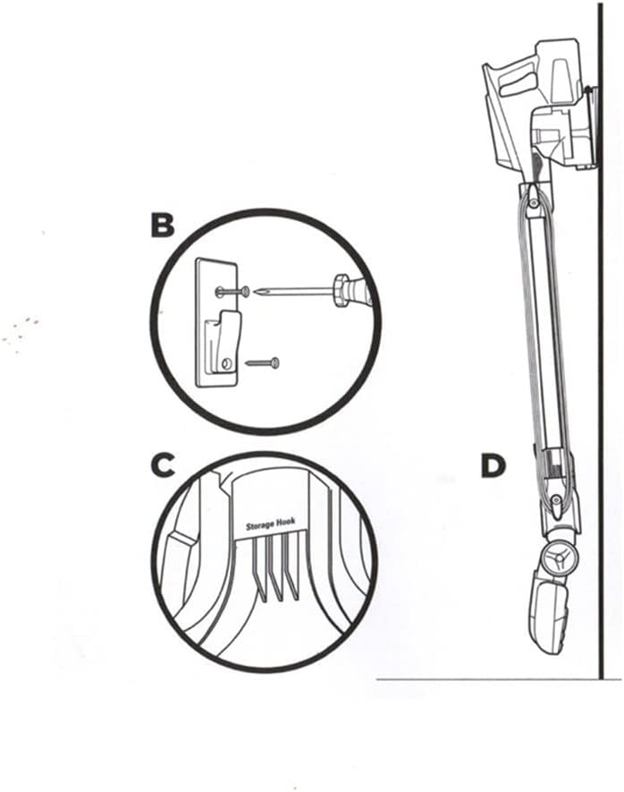 Sionlan Vacuum Attachments - Compatible Shark Vacuum Wall Mount | Fits HV300, HV301, HV302 & More