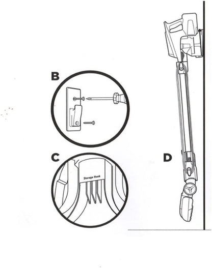 Sionlan Vacuum Attachments - Compatible Shark Vacuum Wall Mount | Fits HV300, HV301, HV302 & More
