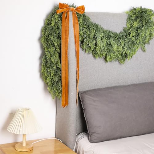 6 Ft Christmas Artificial Cedar Garland - Realistic Holiday Decor - Variation of 1