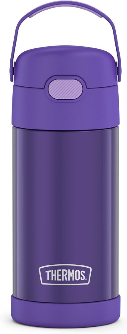 THERMOS FUNTAINER Water Bottle - 12 Ounce Kids Stainless Steel Vacuum Insulated - Violet Color