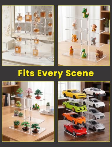 Lego Speed Champions Display Stand 4-Tier Acrylic Garage Organizer