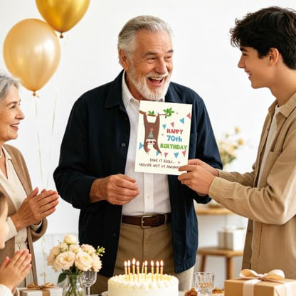 Funny 70th Birthday Card Gift for Women Men - ZY-451