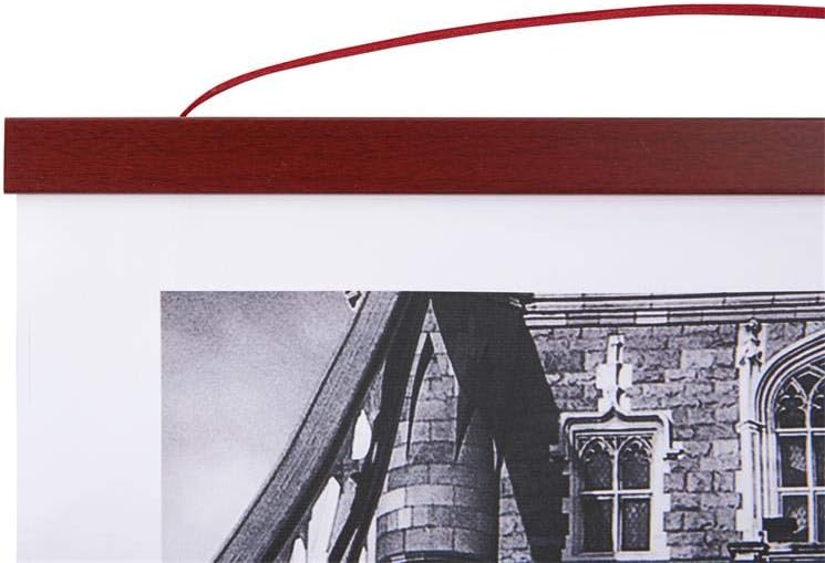 Benjia Magnetic Poster Hanger - Wood Frame for 8x10, 8x20 & 8x11 Prints | Mahogany Finish