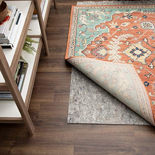 Mohawk Home Non Slip Rug Pad 8' x 10' - 1/4" Thick Felt + Latex Rubber Gripper - Dual Surface Cushion for Hardwood, Carpet, Tile Floors, Made in USA