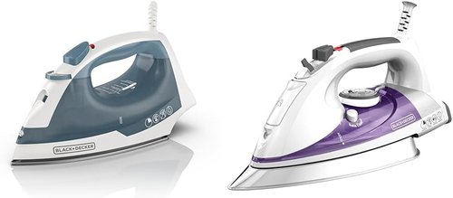 BLACK+DECKER Compact Steam Iron & Professional Steam Iron Bundle - Easy to Use & Efficient
