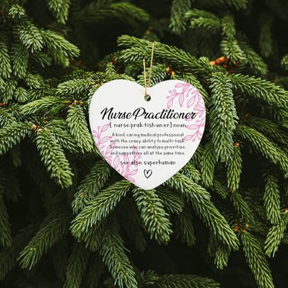 Nurse Practitioner Christmas Ornament - Appreciation Gift for Women Nurses J