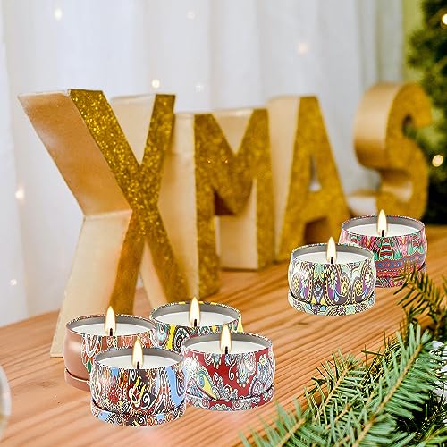 24 Pack Scented Soy Wax Candles Gift Set - Brown Variation