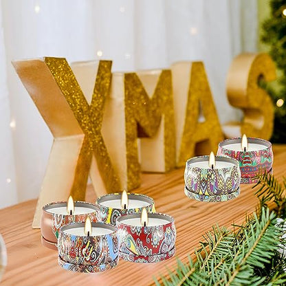 24 Pack Scented Soy Wax Candles Gift Set - Brown Variation