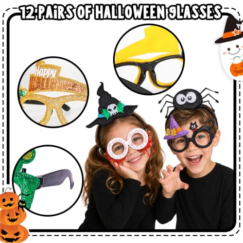 Halloween Headbands and Glasses Frame Set 24PCS Party Favors