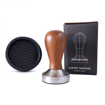 Boicafe Coffee Tamper 58mm, Espresso Hand Tamper 58mm,304 Stainless Steel Espresso Coffee Tamper 58mm with Mat