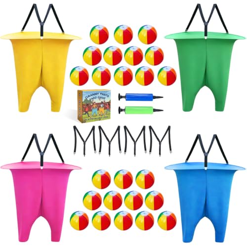 Large 4 Pack Granny Pants Yard Game Set for Kids & Adults - Outdoor Tossing Game