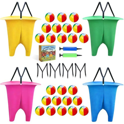 Large 4 Pack Granny Pants Yard Game Set for Kids & Adults - Outdoor Tossing Game