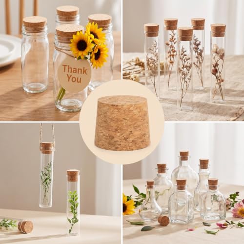 20 Pack Cork Bottle Stoppers for Wine, Beer, and Crafting