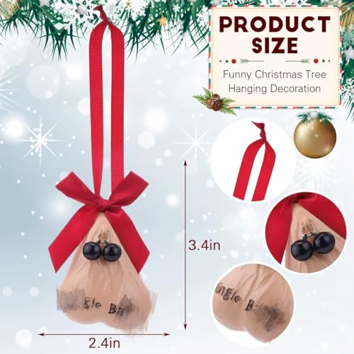 Hungdao 3D Christmas Egg Ornament with Mini Black Bells - Holiday Decor