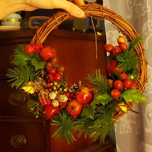 2pcs 50cm Natural Grapevine Wreath Rings for Holiday & Seasonal Decor - DIY Crafts