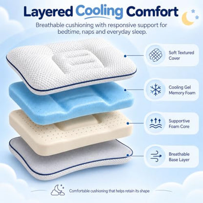 Kids Posture Pillow Ergonomic Cervical Neck Support - Color A for 3-8
