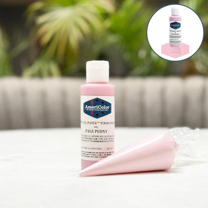 AmeriColor Soft Gel Paste Food Color - Pale Peony, 4.5 Ounce Bottle for Vibrant Baking