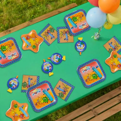 Numberblocks Deluxe Party Supplies Kit for 10 Guests - 79 Pieces