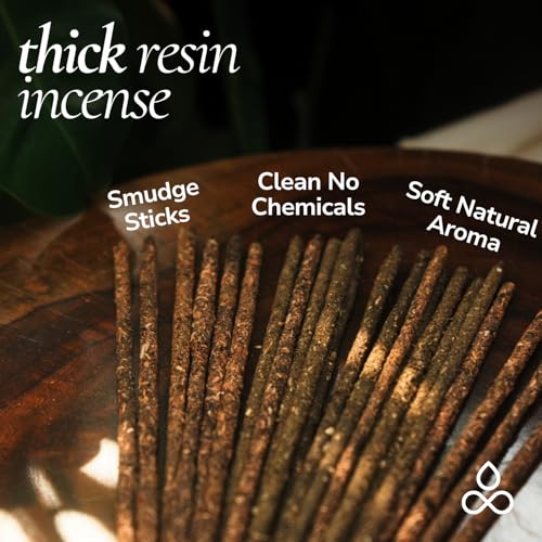 Cedarwood Incense Resin Smudge Sticks for Christmas & Holiday Ambiance - 24+ Thick, Natural Aromatherapy