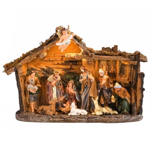 Nativity Scene Lighted Christmas Village Set - Indoor Holiday Decor - Variation of THIS listing