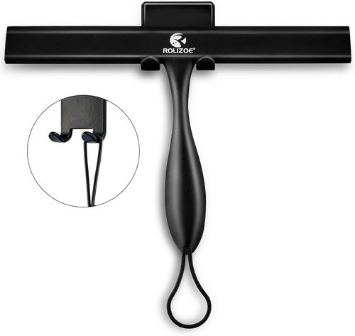 **Bold Shower Squeegee by [Brand Name] - 11" Anti-Rust Silicone with Ergonomic Handle | Perfect for Glass Doors & Windows**