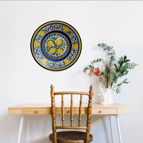 10 Inch Lemon Fruit Decorative Plate Summer Fruit Leaf Wall Art Kitchen Living Room