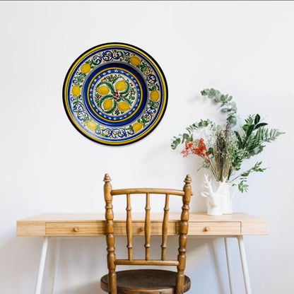 10 Inch Lemon Fruit Decorative Plate Summer Fruit Leaf Wall Art Kitchen Living Room