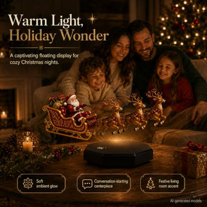 Floating Santa Sleigh - Magnetic Levitation Christmas Display for Home Decor - Red