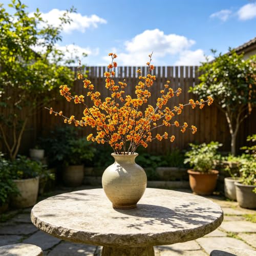 Artificial Fall Berry Branch - 31.5 Inch Cascading Faux Vine for Vase Arrangements